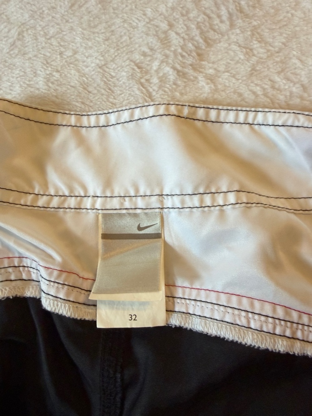 Nike Men’s Black Board Shorts with Red Graphic Side Panels - Picture 3 of 3